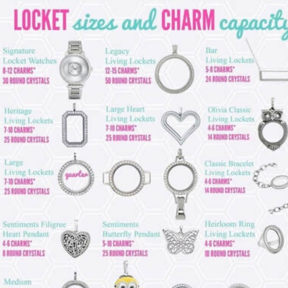 Authentic Origami Owl Large Crystal Hinged Silver Legacy Living Locket NWT - Picture 8 of 8